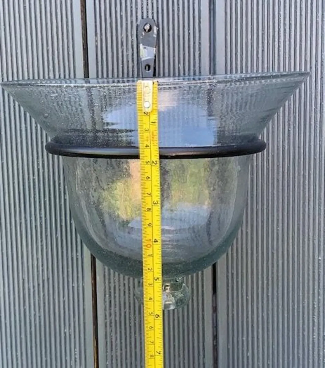 Hand formed Glass vase and wall mount. - Image 3