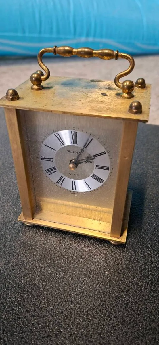 Vintage Brass President Carriage Clock - Image 1