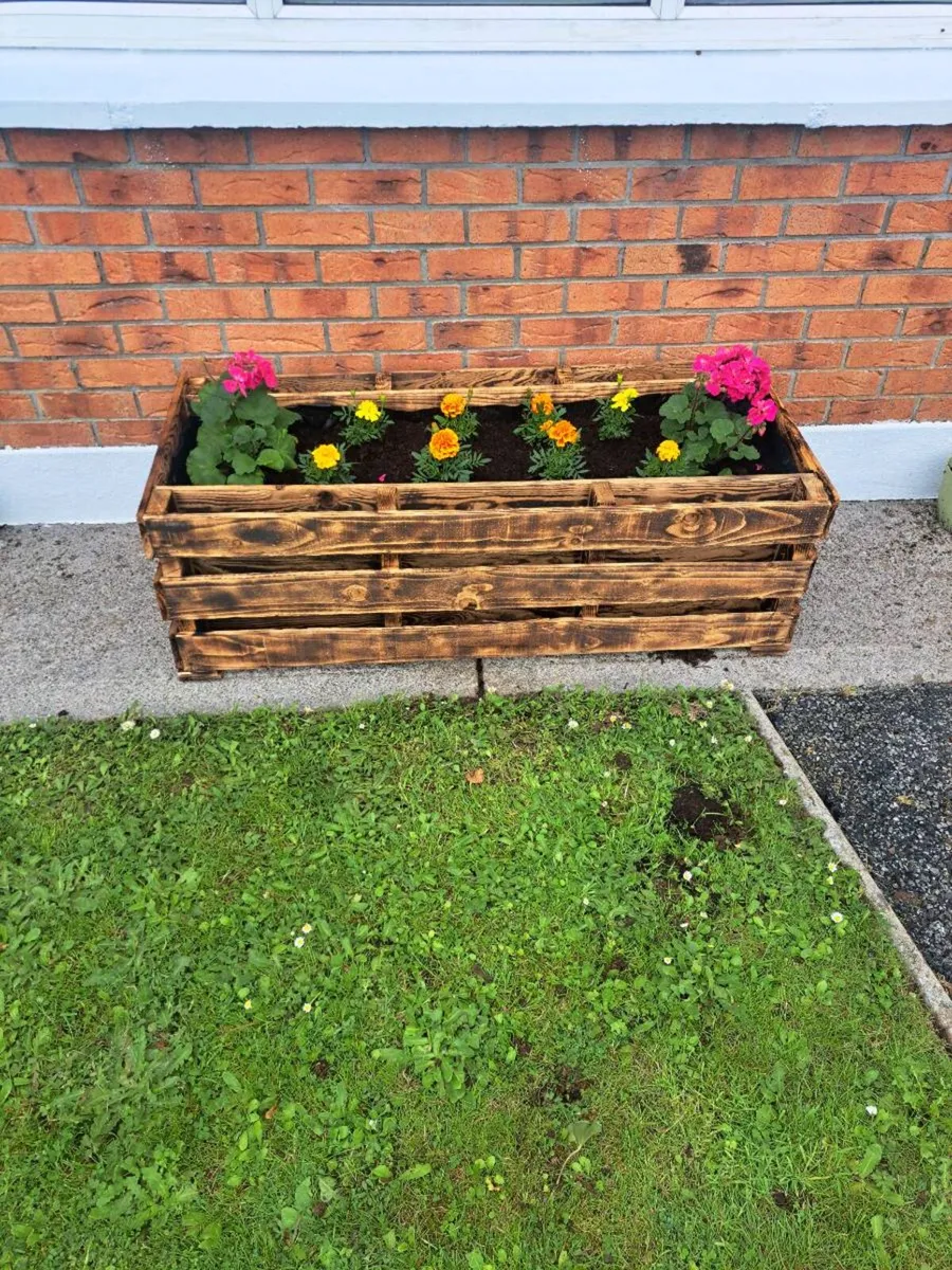 Handmade Wooden Flower Planter Boxes - Image 1