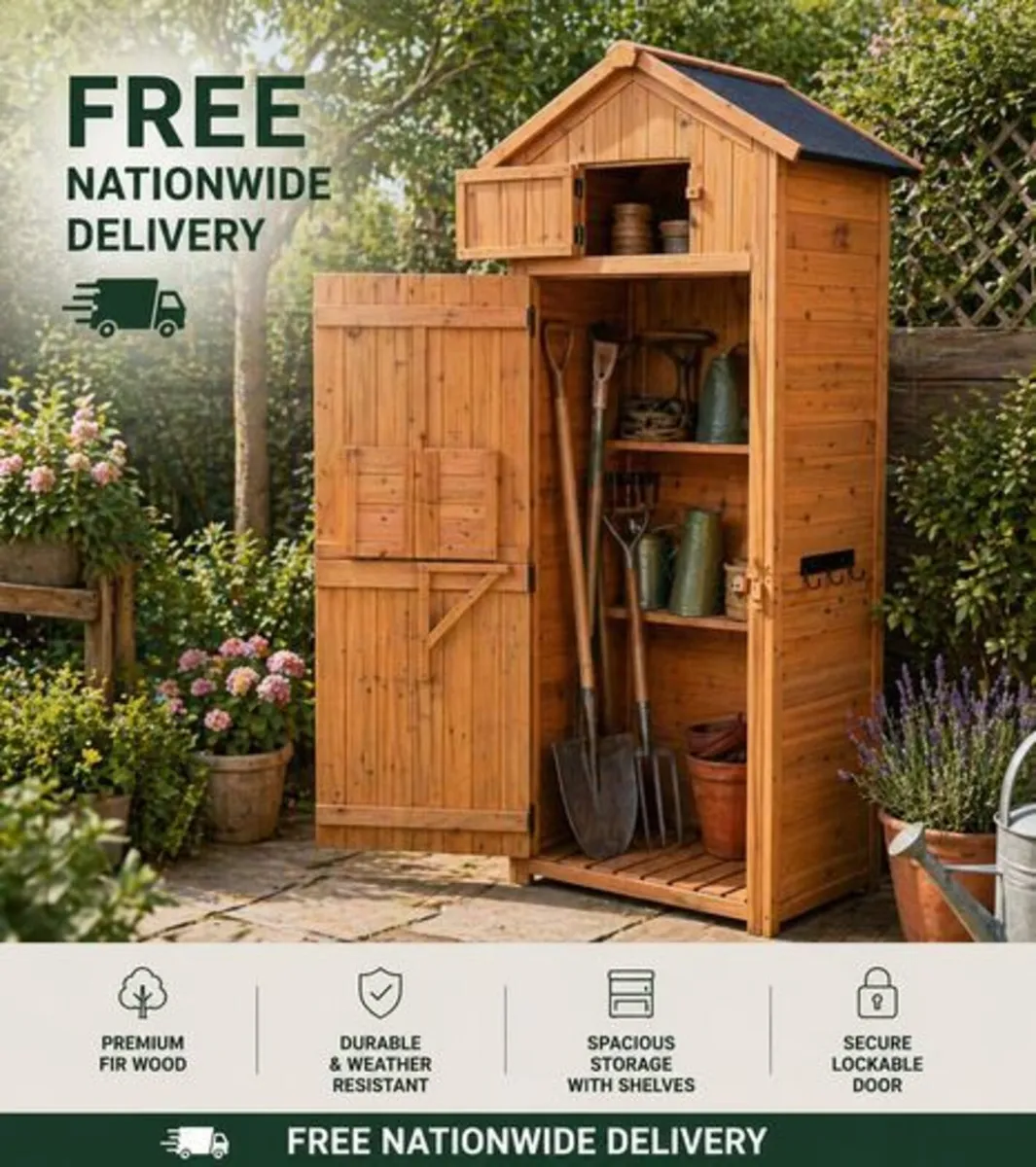 Tall Wooden Shed - Image 4