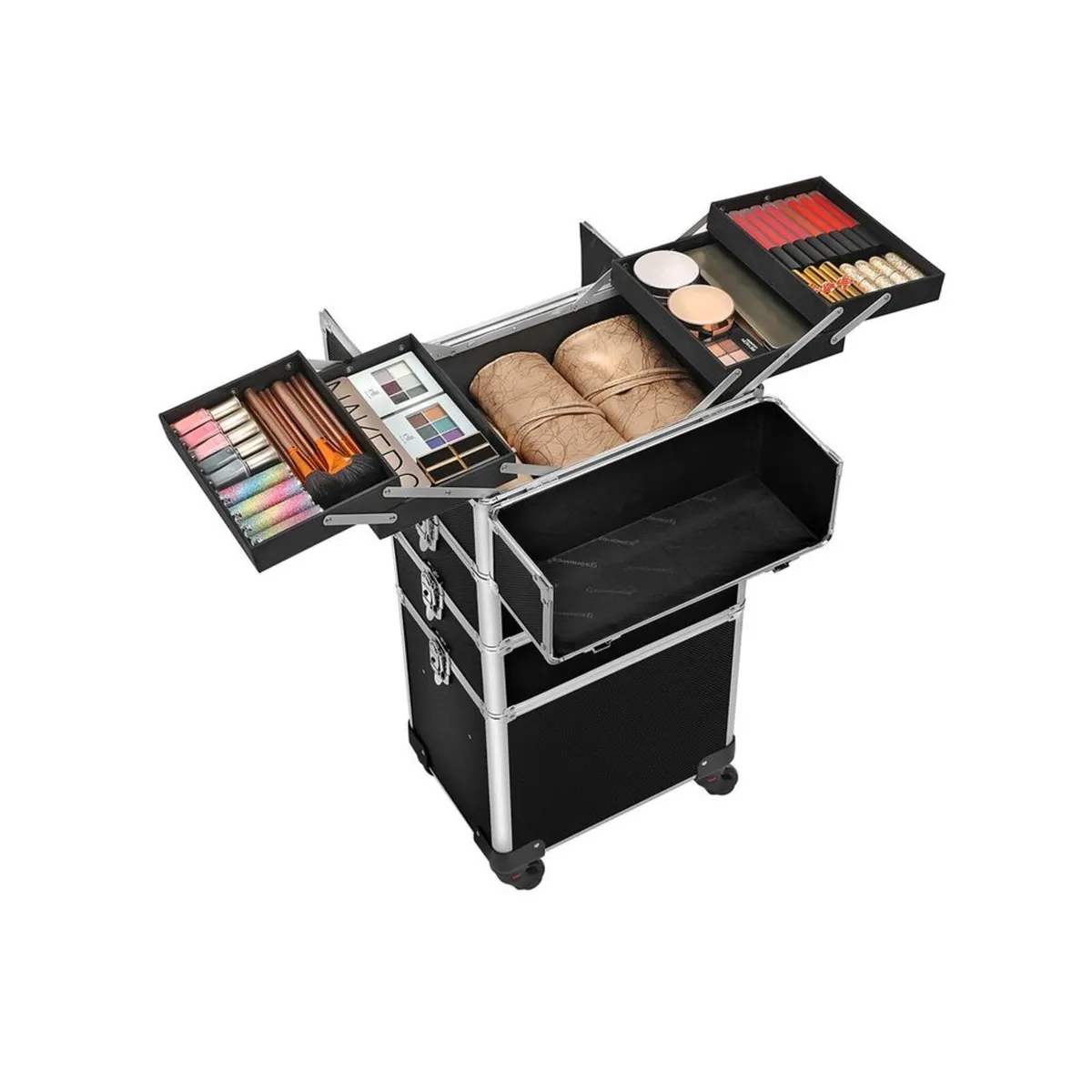 Professional Rolling Makeup & Beauty Case on Wheel - Image 4