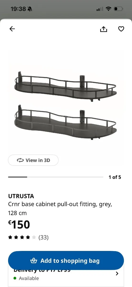 FREE IKEA Kitchen cabinet pull out fitting - Image 1
