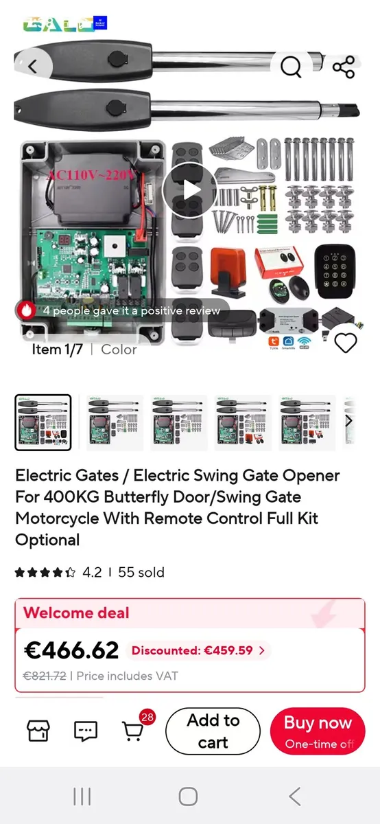 Duel electric gate closer
