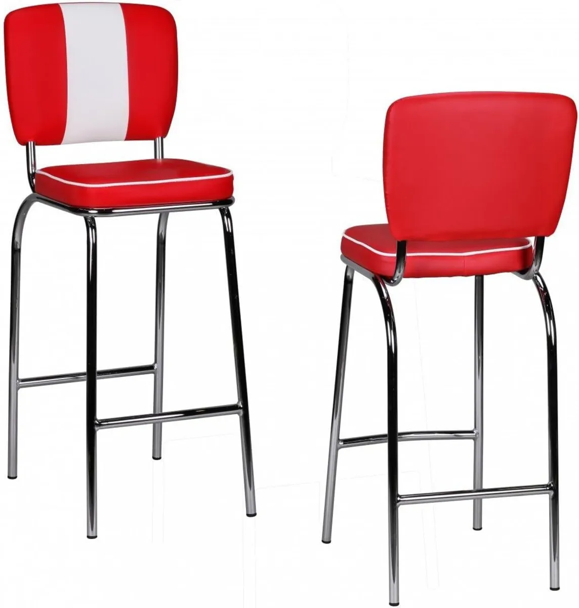 Set of 2 Retro American Diner Bar Stools - Image 4