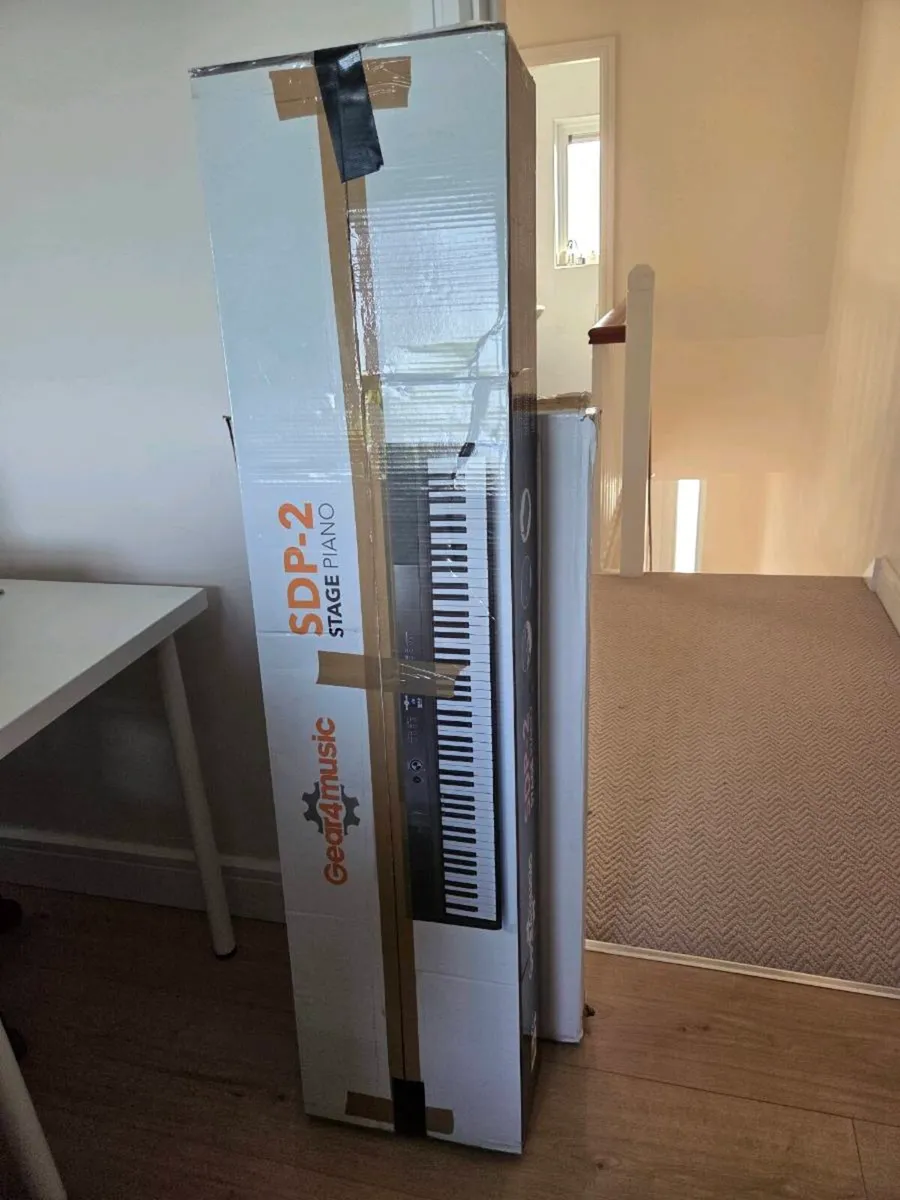 Stage Piano with Stand, Pedal and Headphones - Image 3