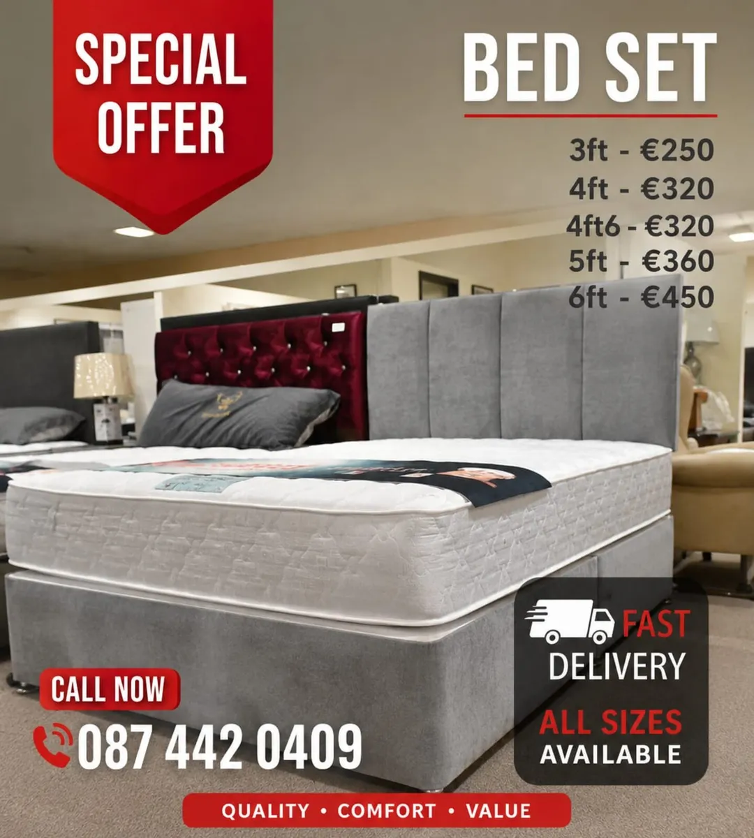 Amazing Value New Memory Foam Beds Free Delivery - Image 1