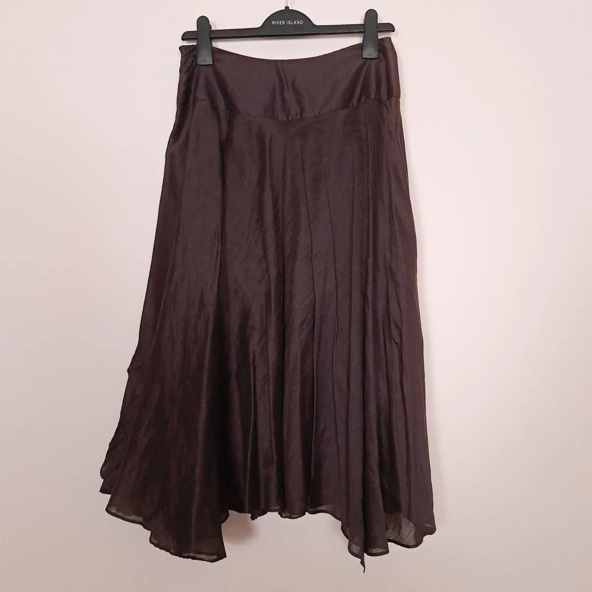 Monsoon Brown Tiered Ruffle Midi Skirt 10UK/38EU - Image 2