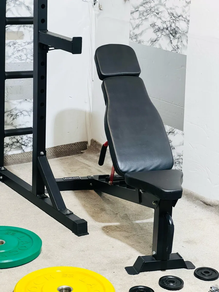 COMMERCIAL HALF RACK BENCH OLYMPIC WEIGHTS BAR ++ - Image 4