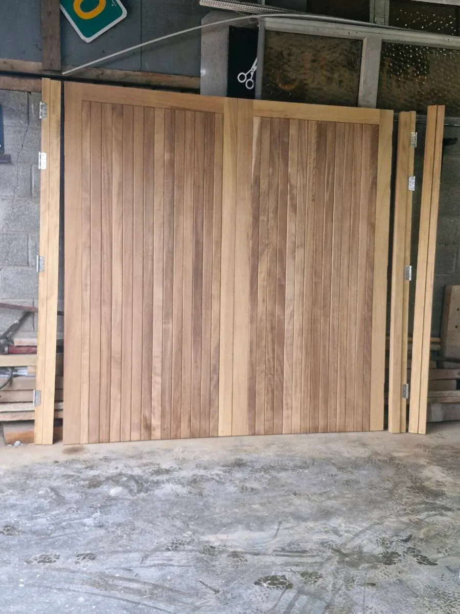 Teak garage doors - Image 1