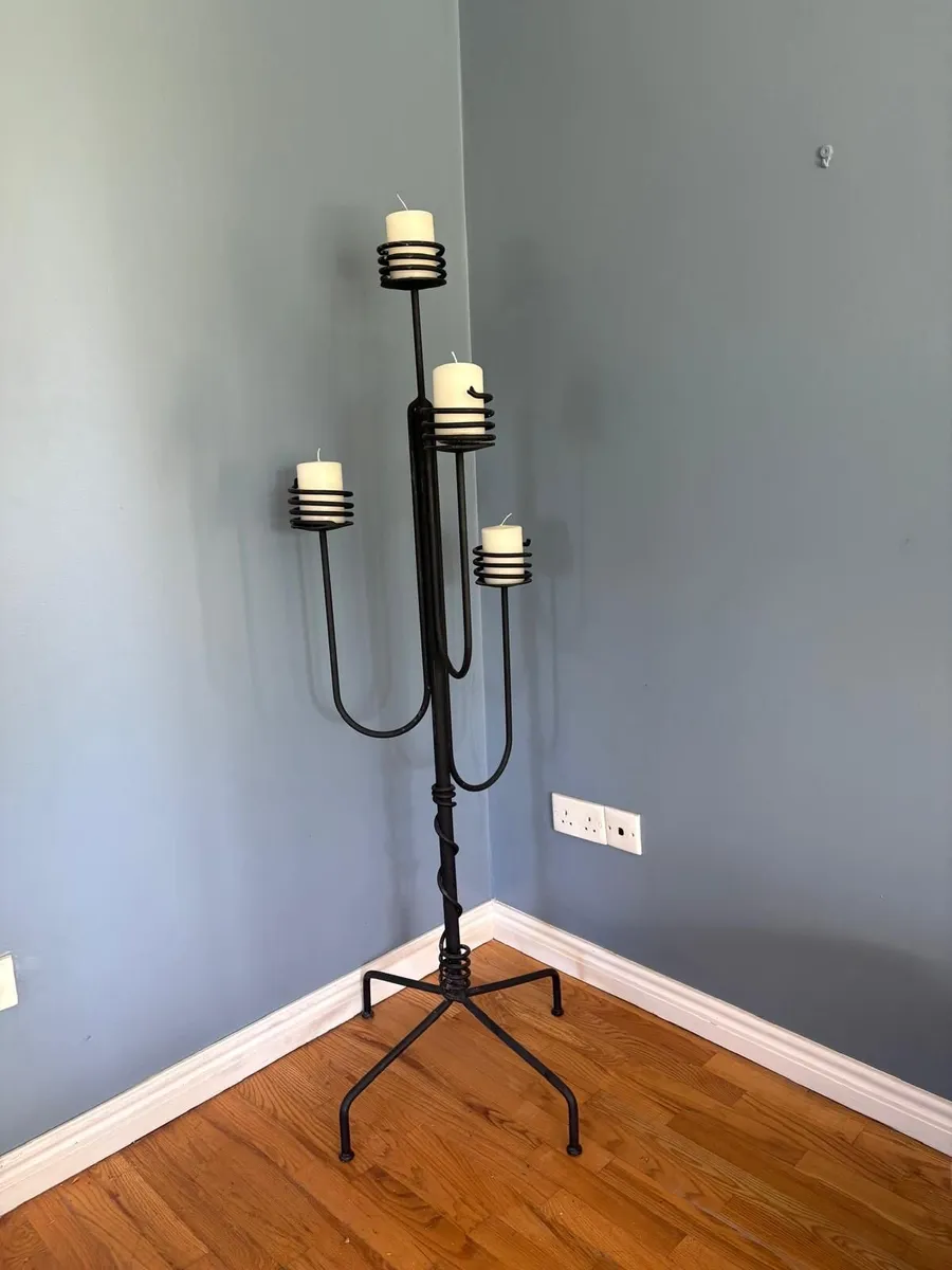 Wrought iron candle holder