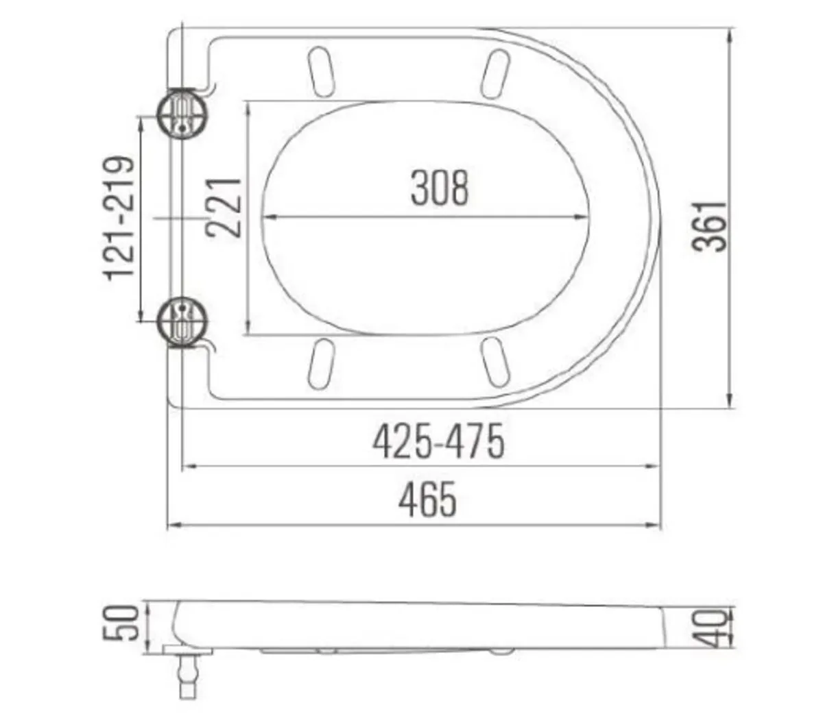 Toilet Cover Soft Close Toilet Seat System - Image 2
