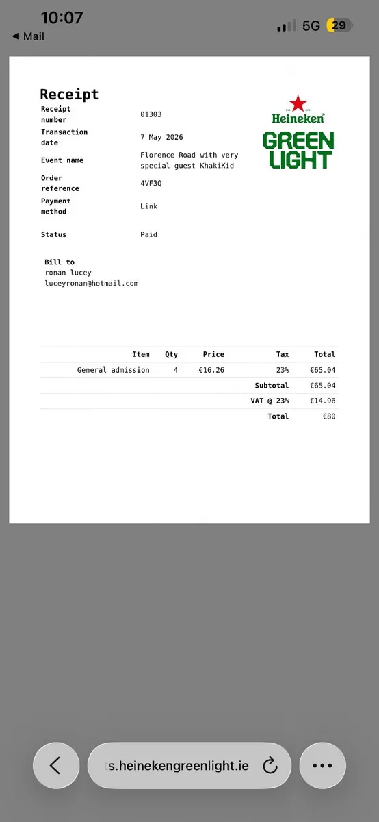 Florence Road Tickets Cork - Image 2