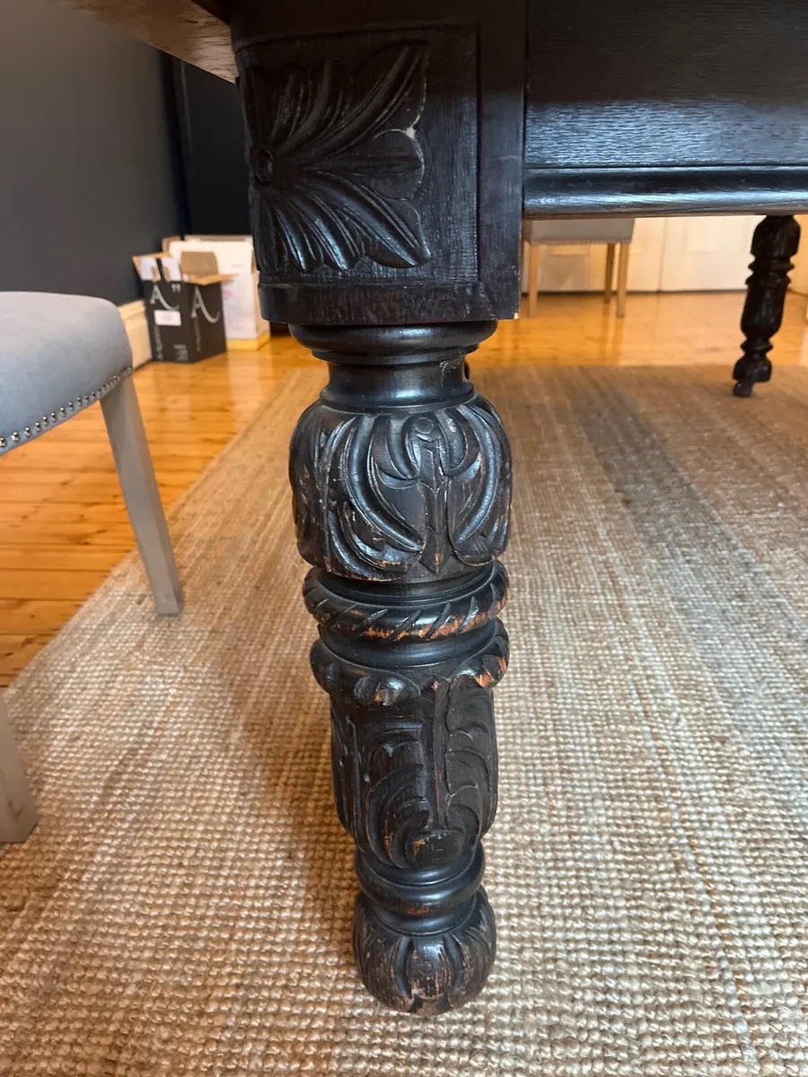 Large Oak Table circa 1850 9ft x 4ft - Image 2