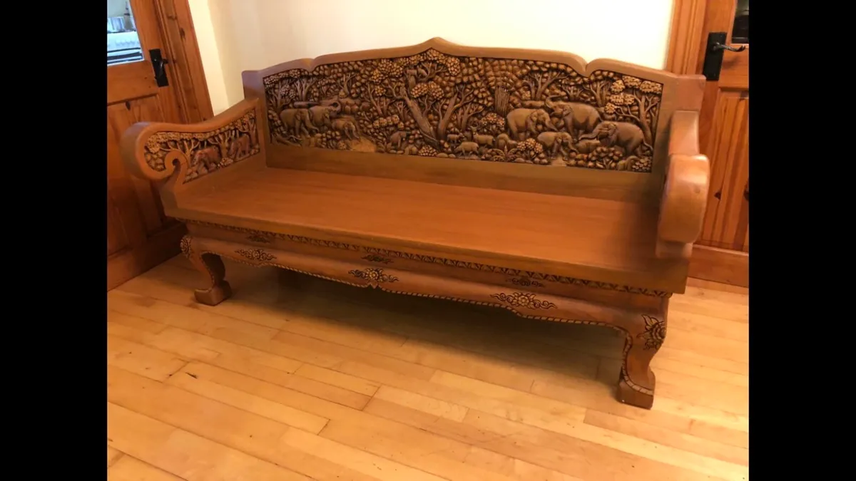 Wooden Carved Lounge - Image 1