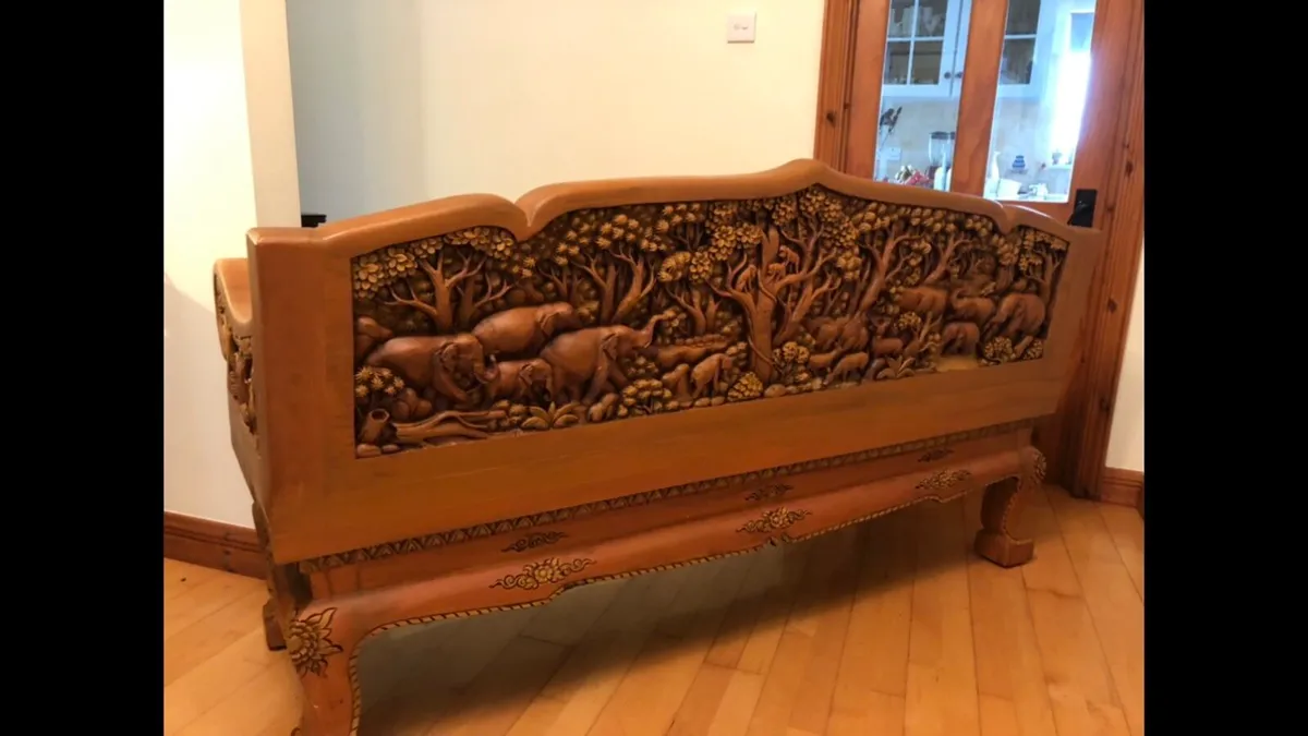 Wooden Carved Lounge - Image 2