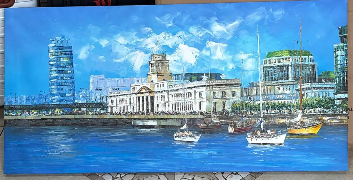 Large Dublin Canvas Paintings - Image 2
