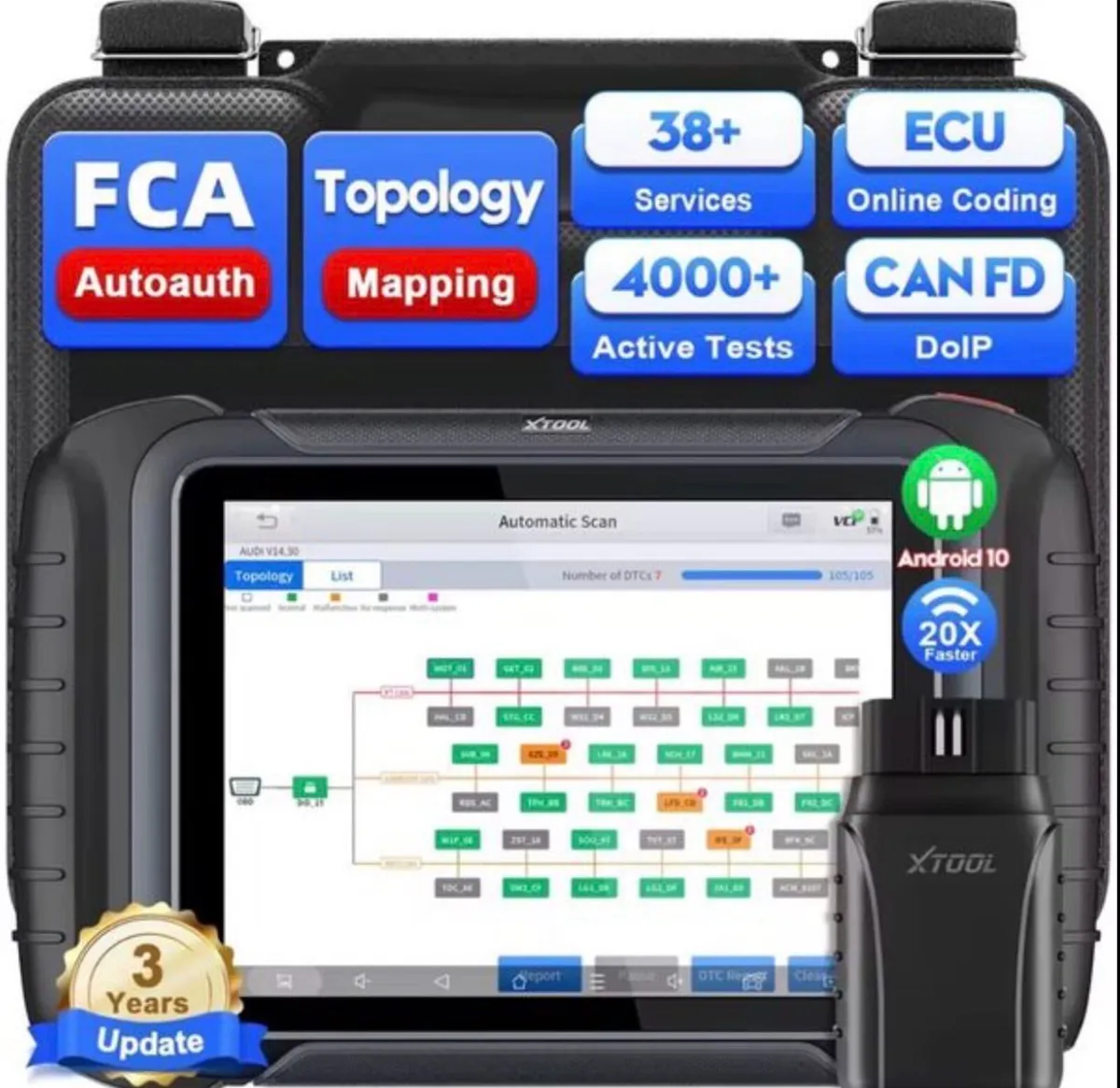 professional XTOOL D8W topology diagnostic tool - Image 4