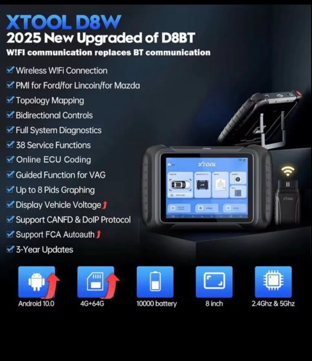 professional XTOOL D8W topology diagnostic tool - Image 3
