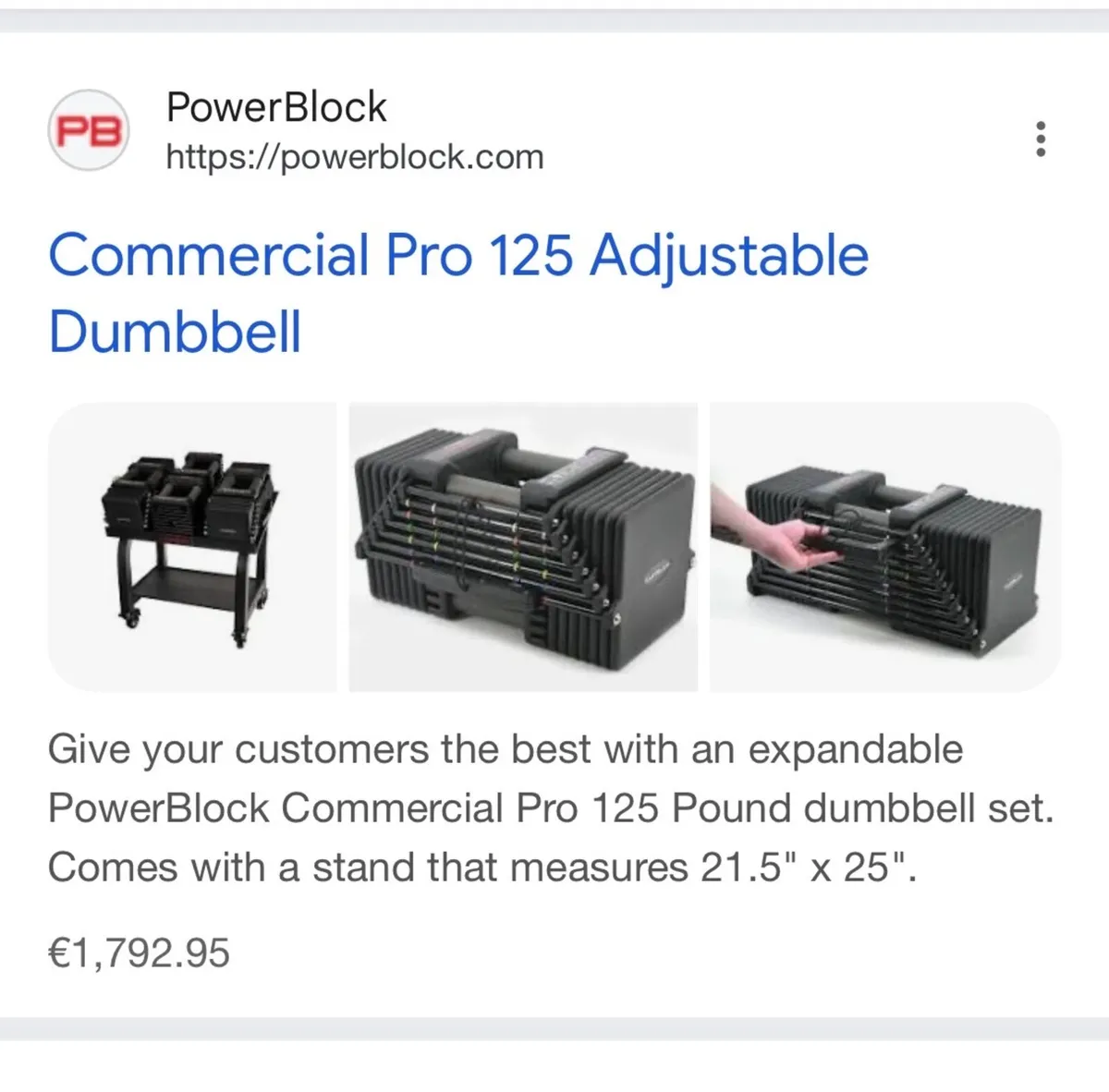 Powerblock 55kg adjustable dumbbells - Image 2