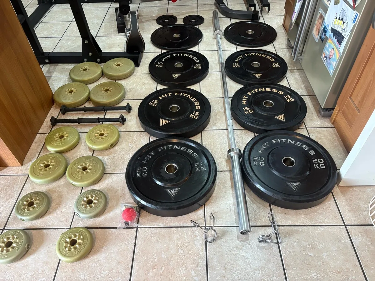 UNREAL GYM WEIGHTLIFTING SET UP, HEAVY SET!! - Image 2