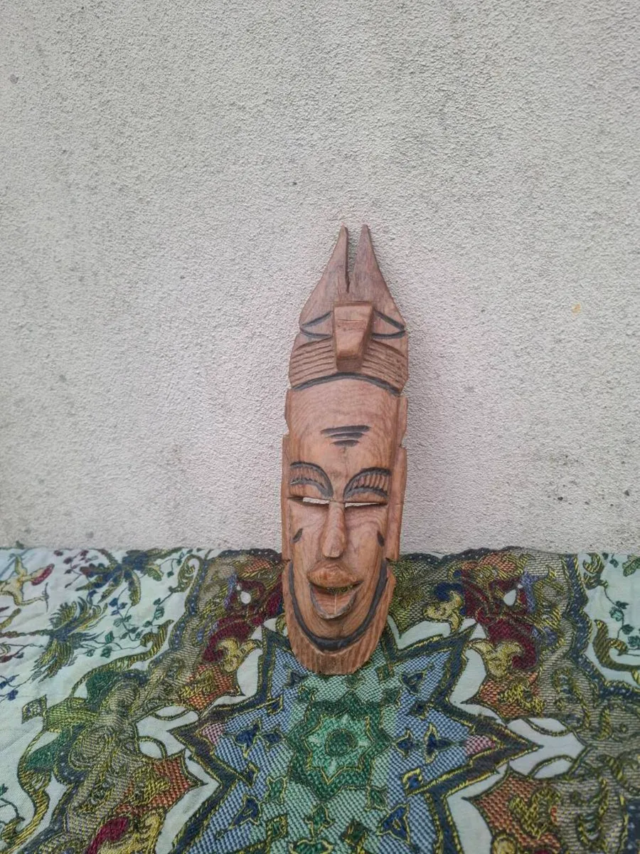 Wood african mask postage possible - Image 2