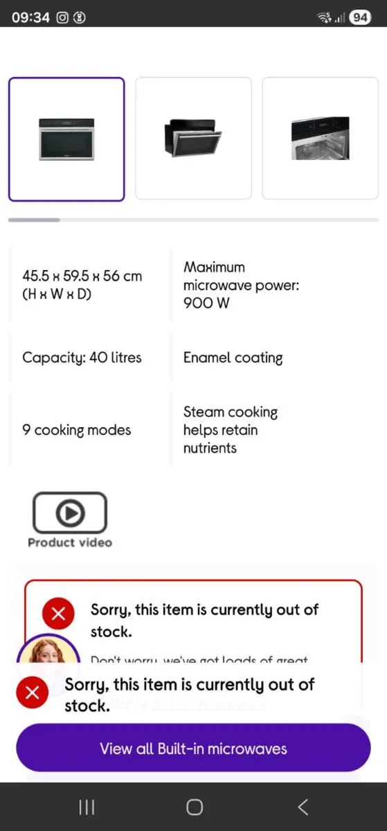 Microwave new built in model - Image 3