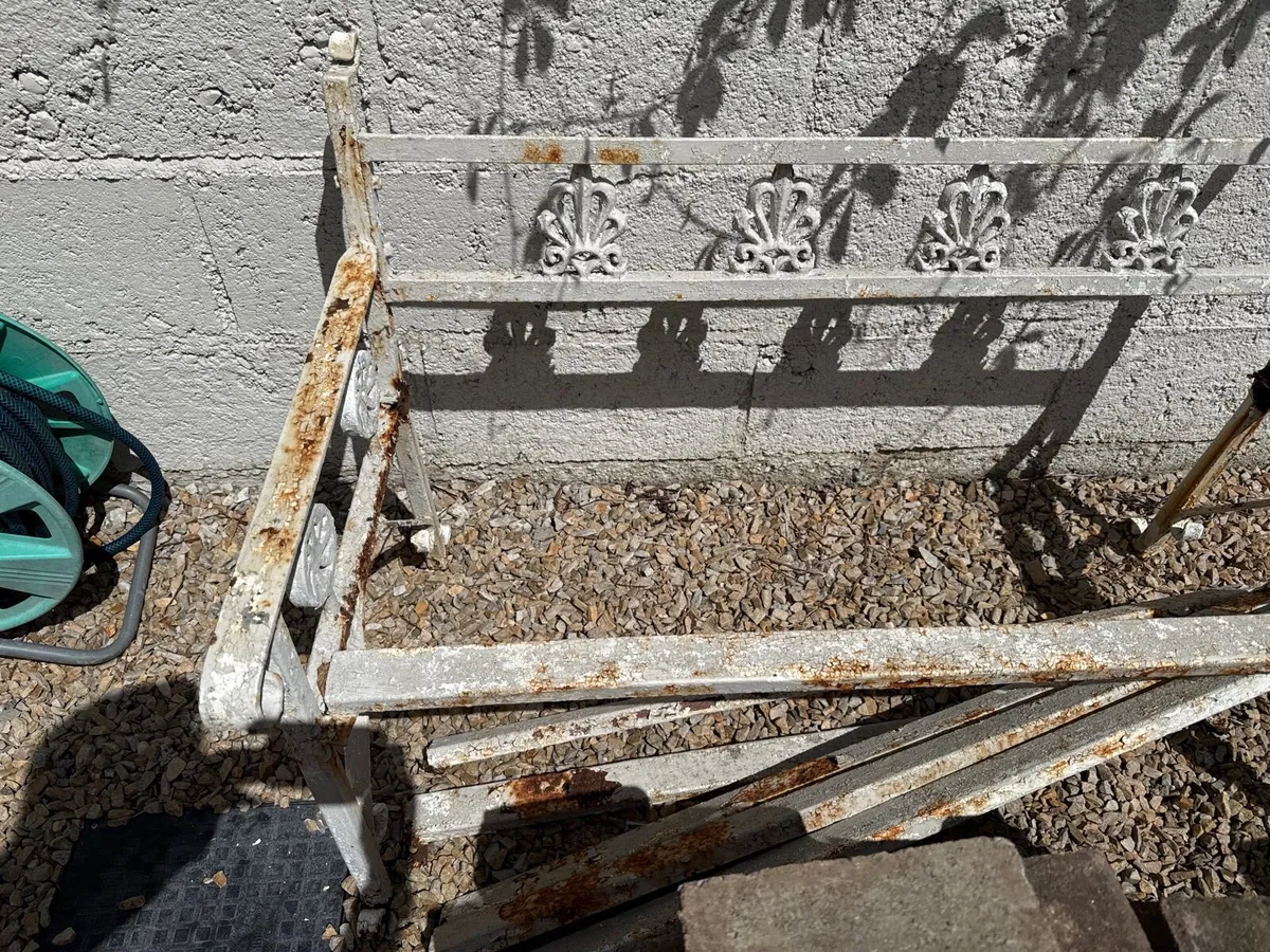 Old steel Garden Chair - Image 1