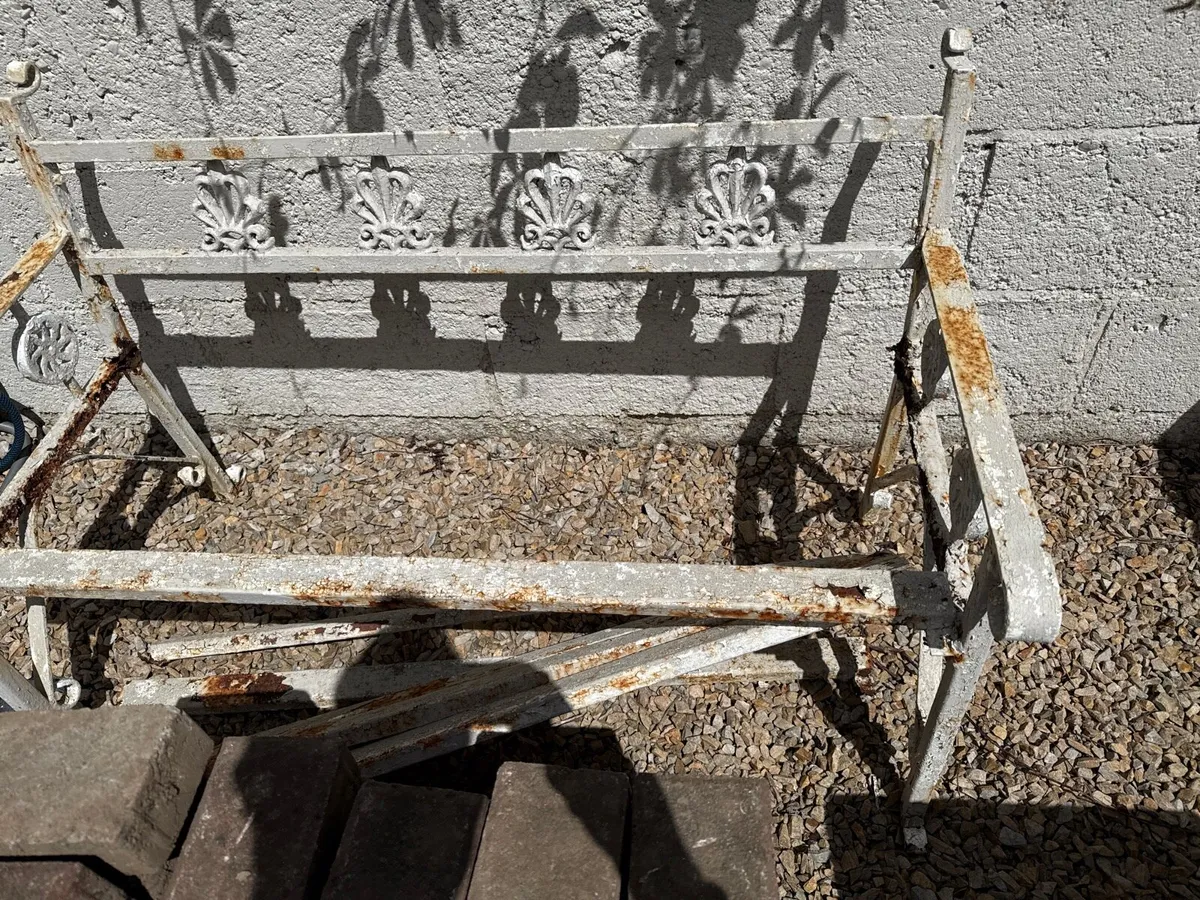 Old steel Garden Chair - Image 2