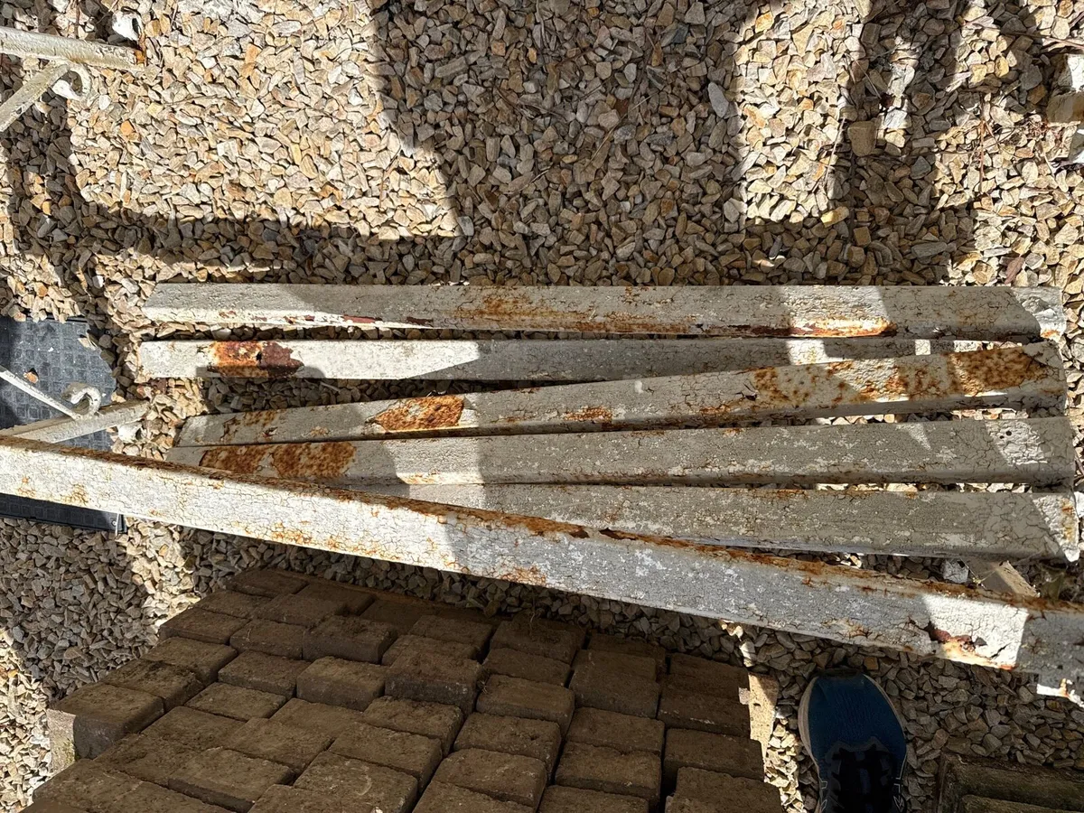 Old steel Garden Chair - Image 3