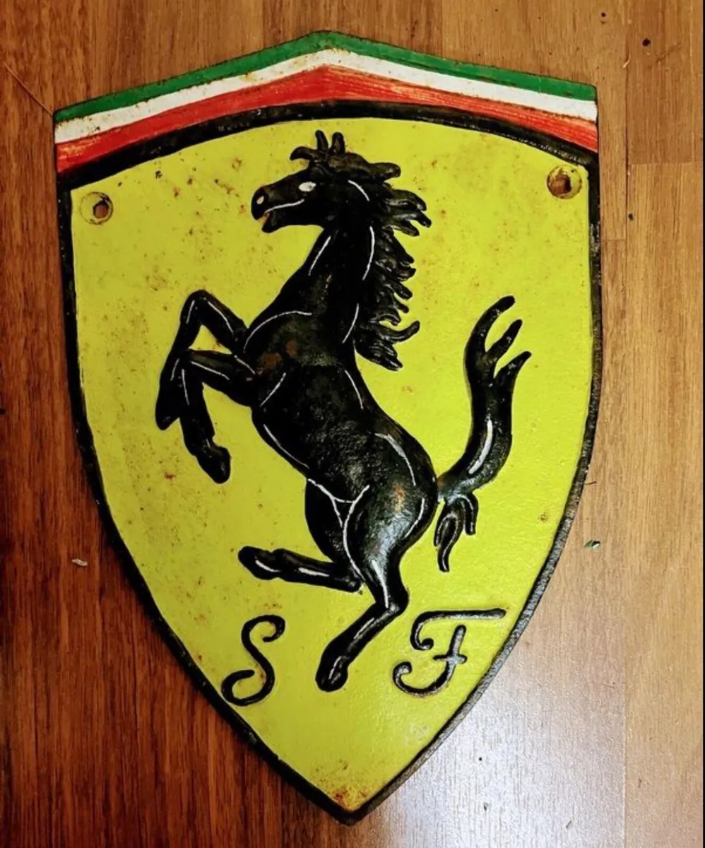 Ferrari Cast Iron Sign - Image 1
