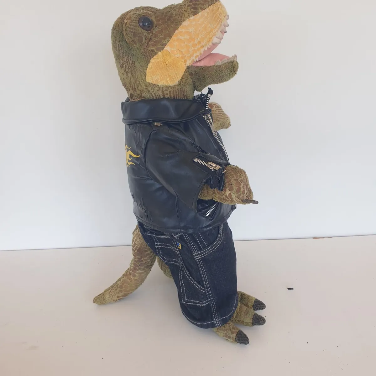 Build a bear dinosaur Harley Davidson jacket - Image 3