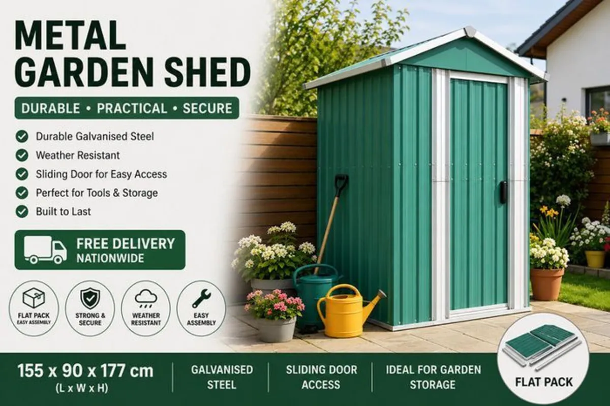 Metal Garden Storage shed Free delivery - Image 2