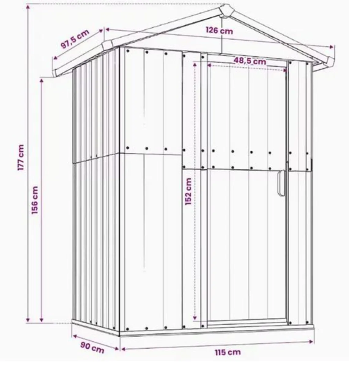 Metal Garden Storage shed Free delivery - Image 4