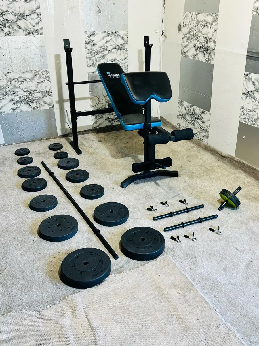 MULTI FUNCTION BENCH WEIGHTS BARBELL DUMBBELLS - Image 3