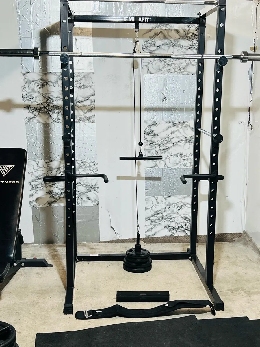 COMMERCIAL GYM MATS POWER RACK BENCH WEIGHTS BAR - Image 4