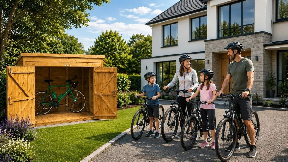 🚲 6×4 Deluxe Timber Bike Shed – FREE  DELIVERY - Image 1