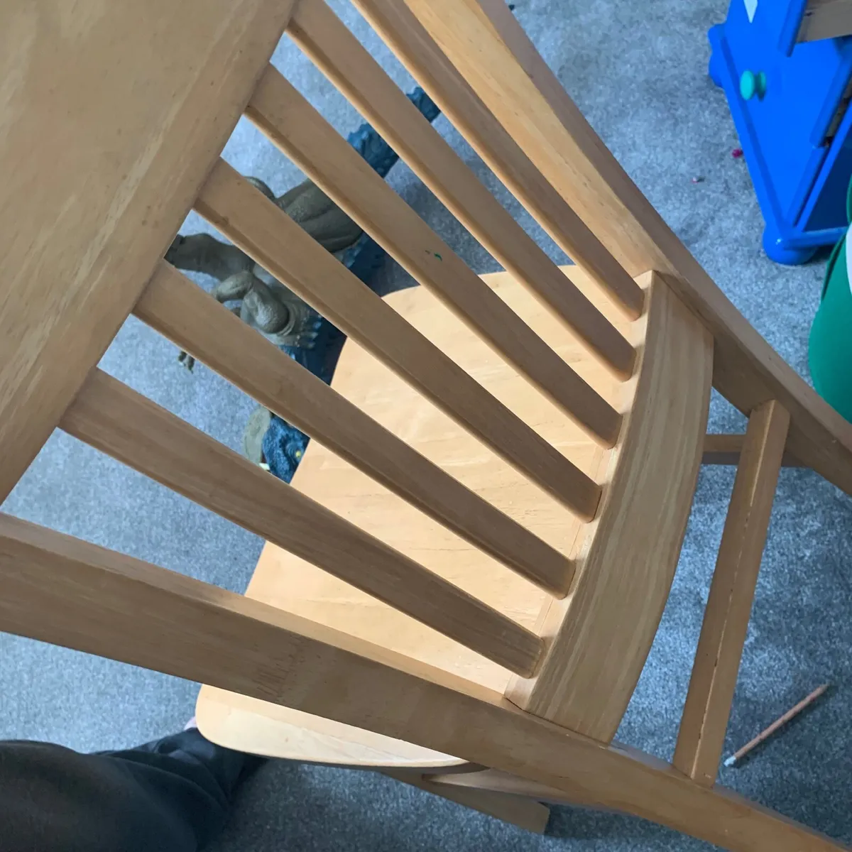 4 x Wooden table chairs - Image 2