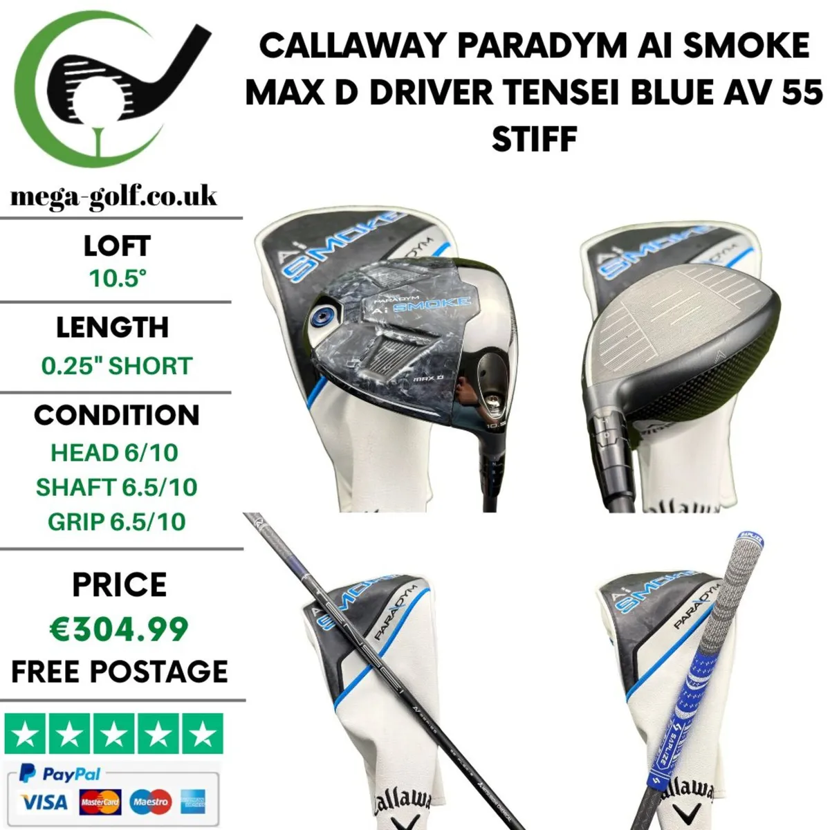 Callaway Paradym Ai Smoke Max D Driver / 10.5° - Image 1