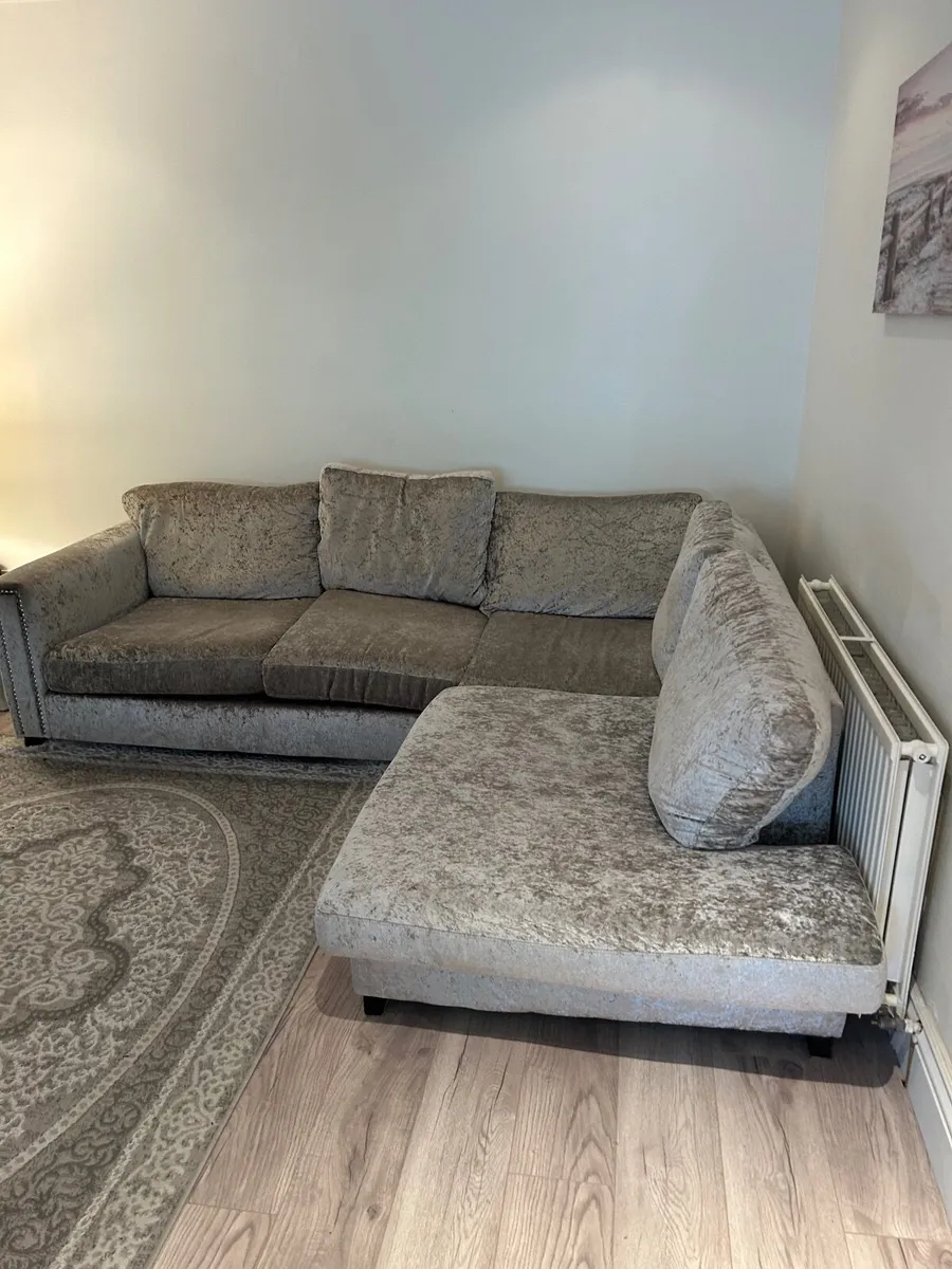 Sofa large corner sliver grey - Image 2
