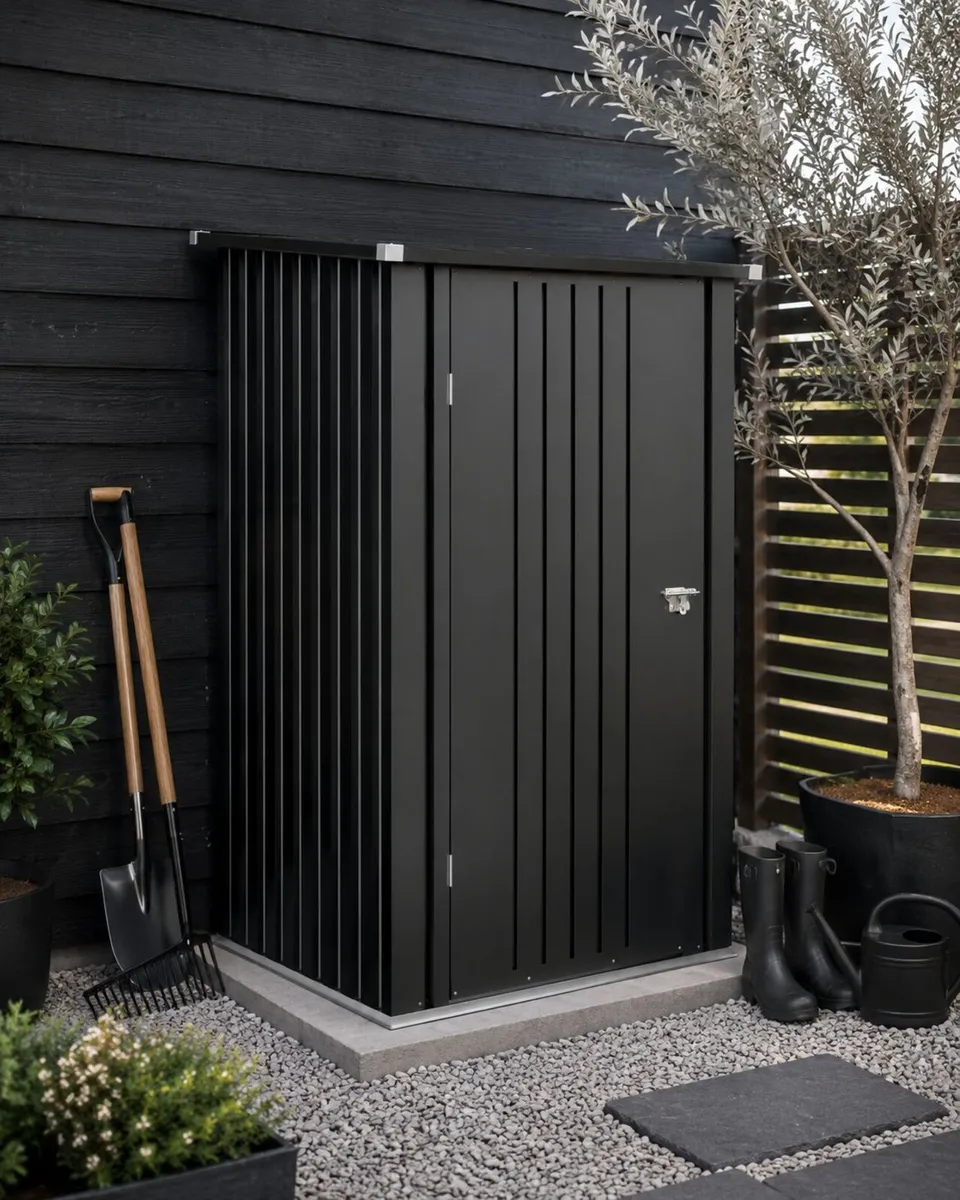 Metal Garden Storage Shed 3 x 3ft Lockable Steel T - Image 1