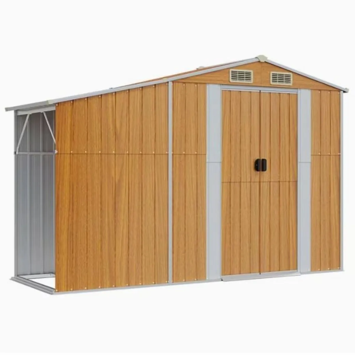Wooden effect Metal garden shed Free delivery - Image 2