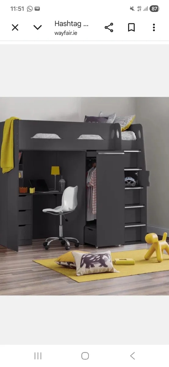 Buck bed with desk - Image 2
