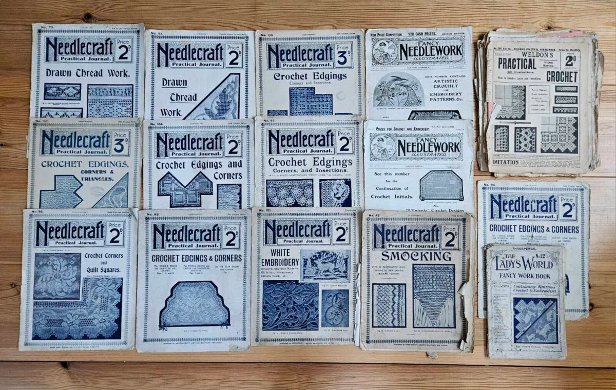 Vintage Needlecraft Magazines-Embroidery Magazines - Image 1
