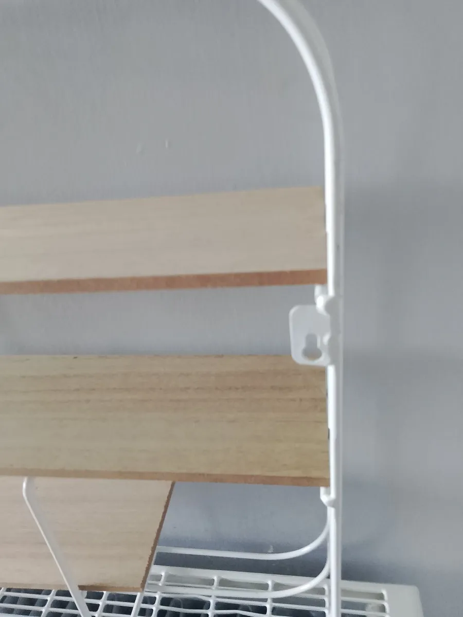 metal wooden shelf great cond - Image 3