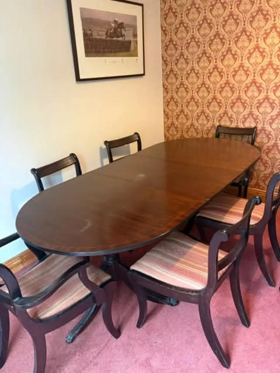 Antique Mahogany Table and chairs - Image 1