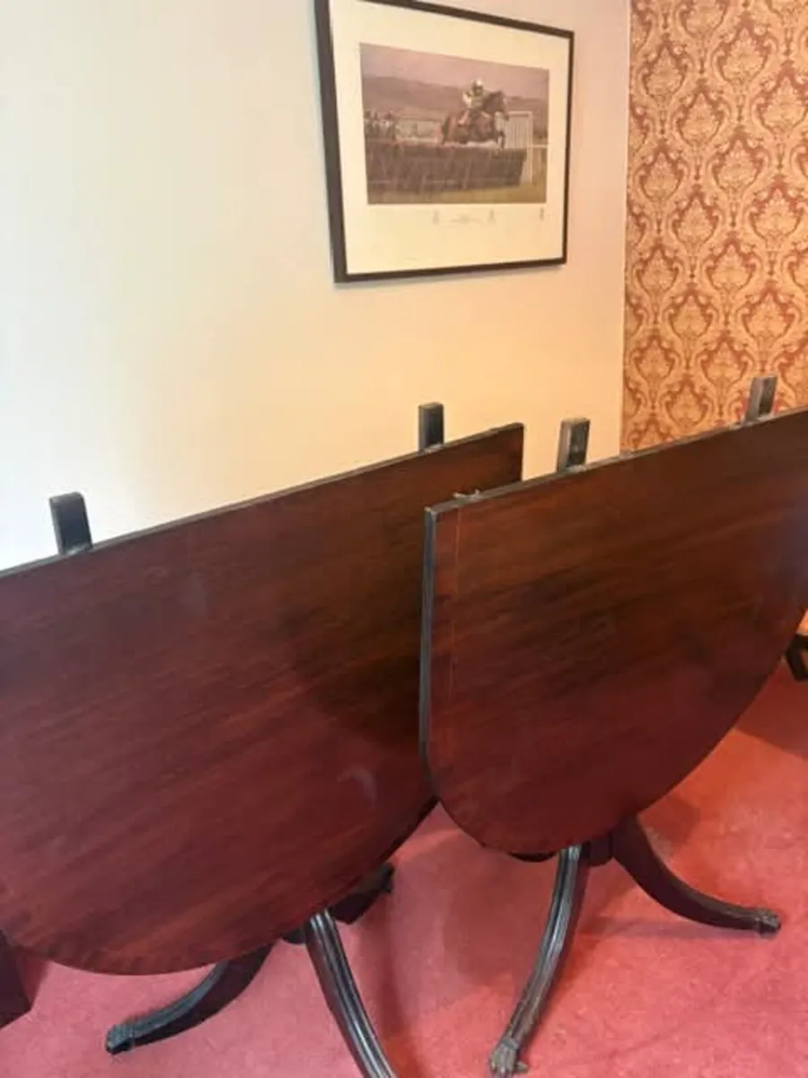 Antique Mahogany Table and chairs - Image 2