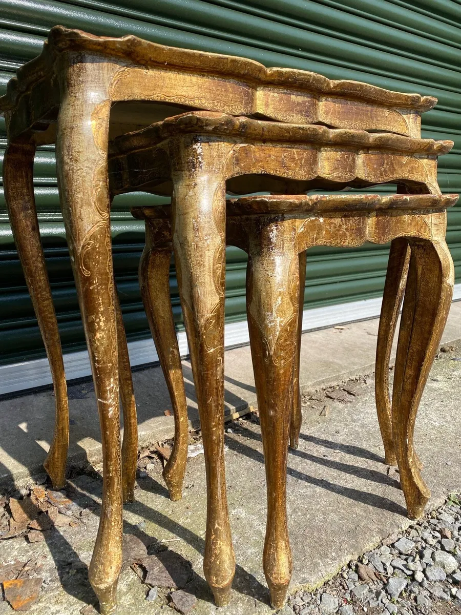 Vintage Italian Florentine Nesting Tables - Image 4