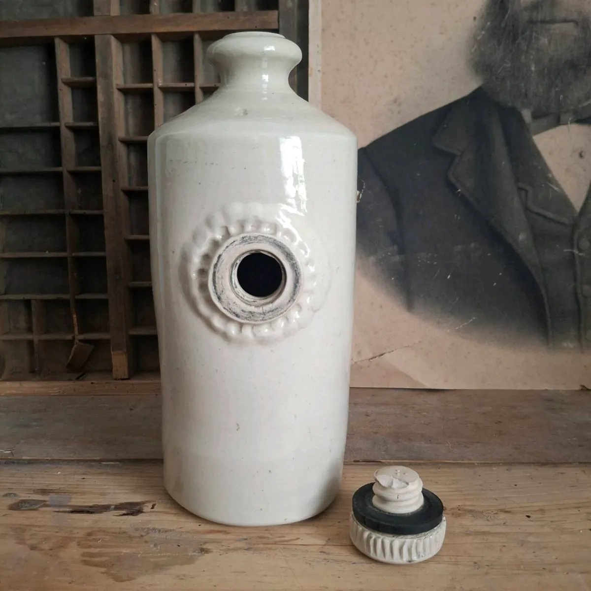 Antique Stoneware Bed Warmer - Image 2