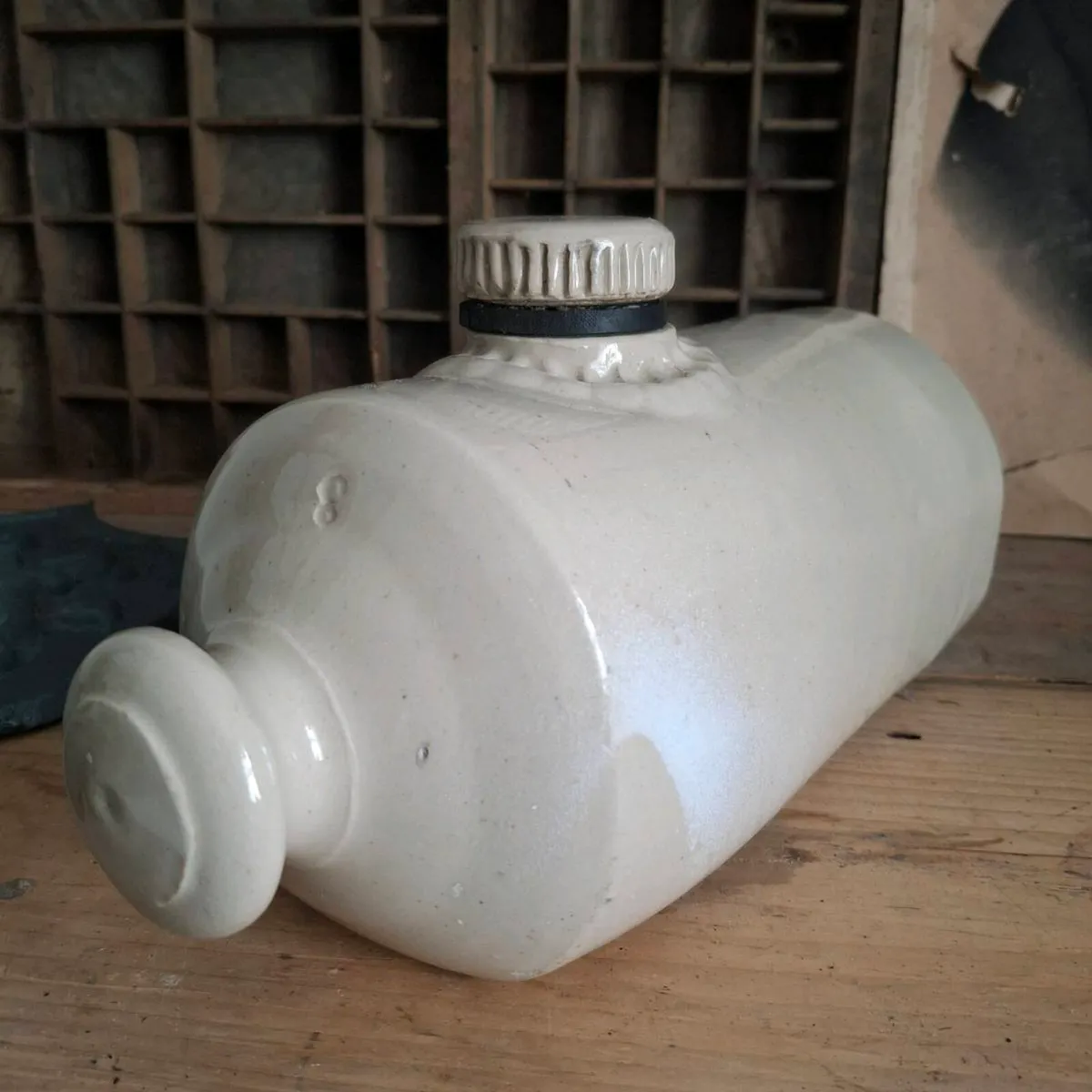 Antique Stoneware Bed Warmer - Image 1