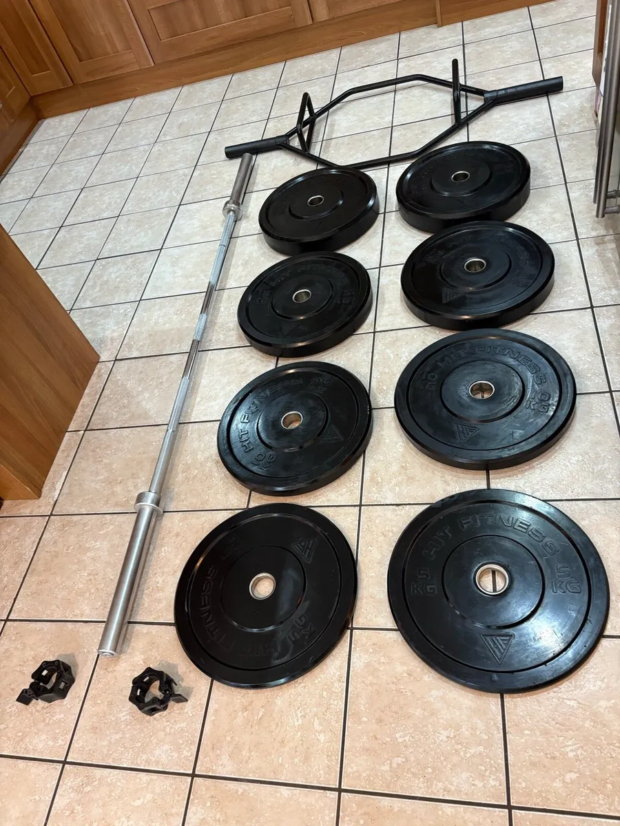 OLYMPIC 20KG HEX DEADLIFT + 7 FOOT BAR + WEIGHTS!! - Image 1
